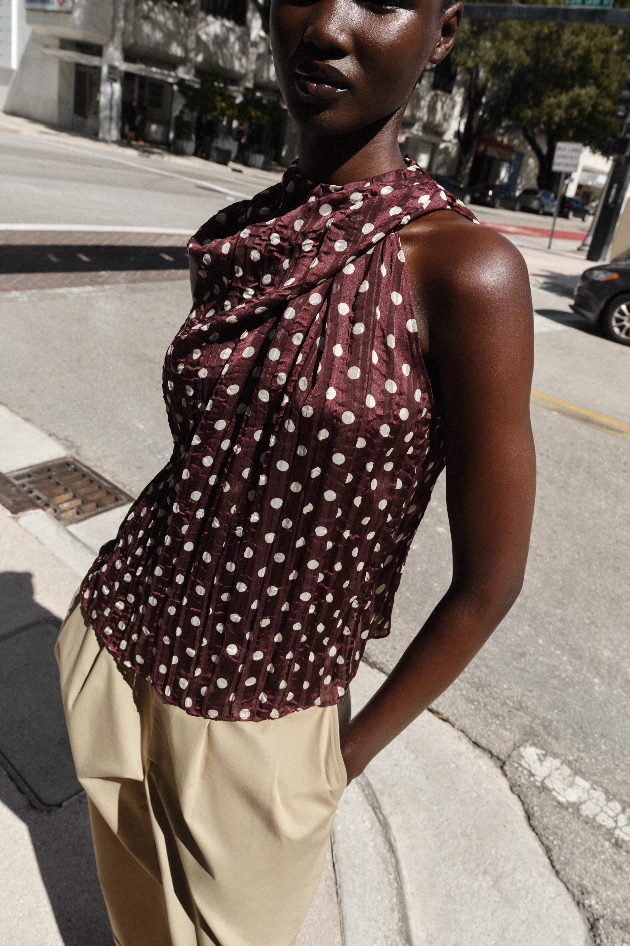 BLOUSE À POIS